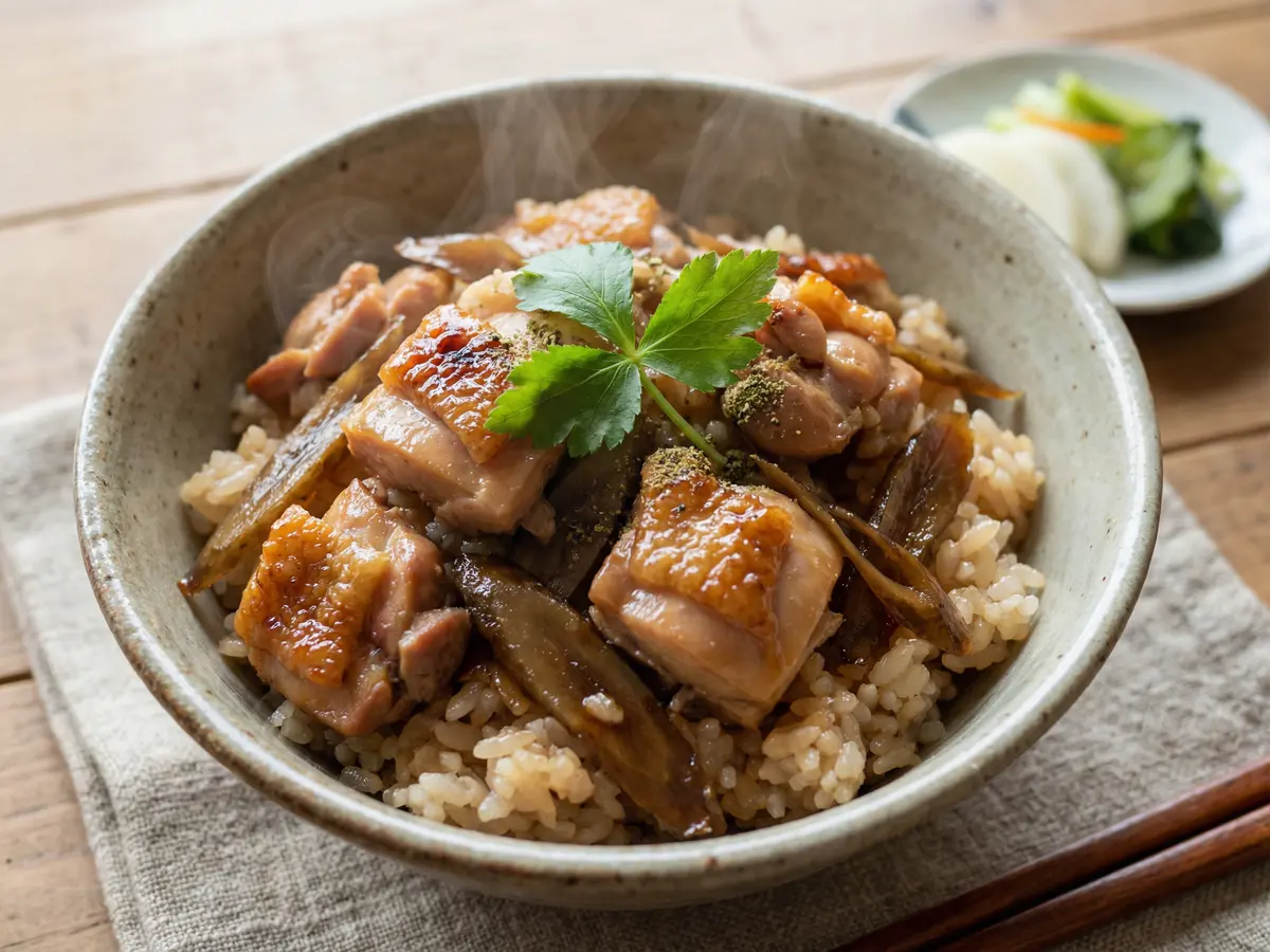 鶏ごぼう飯