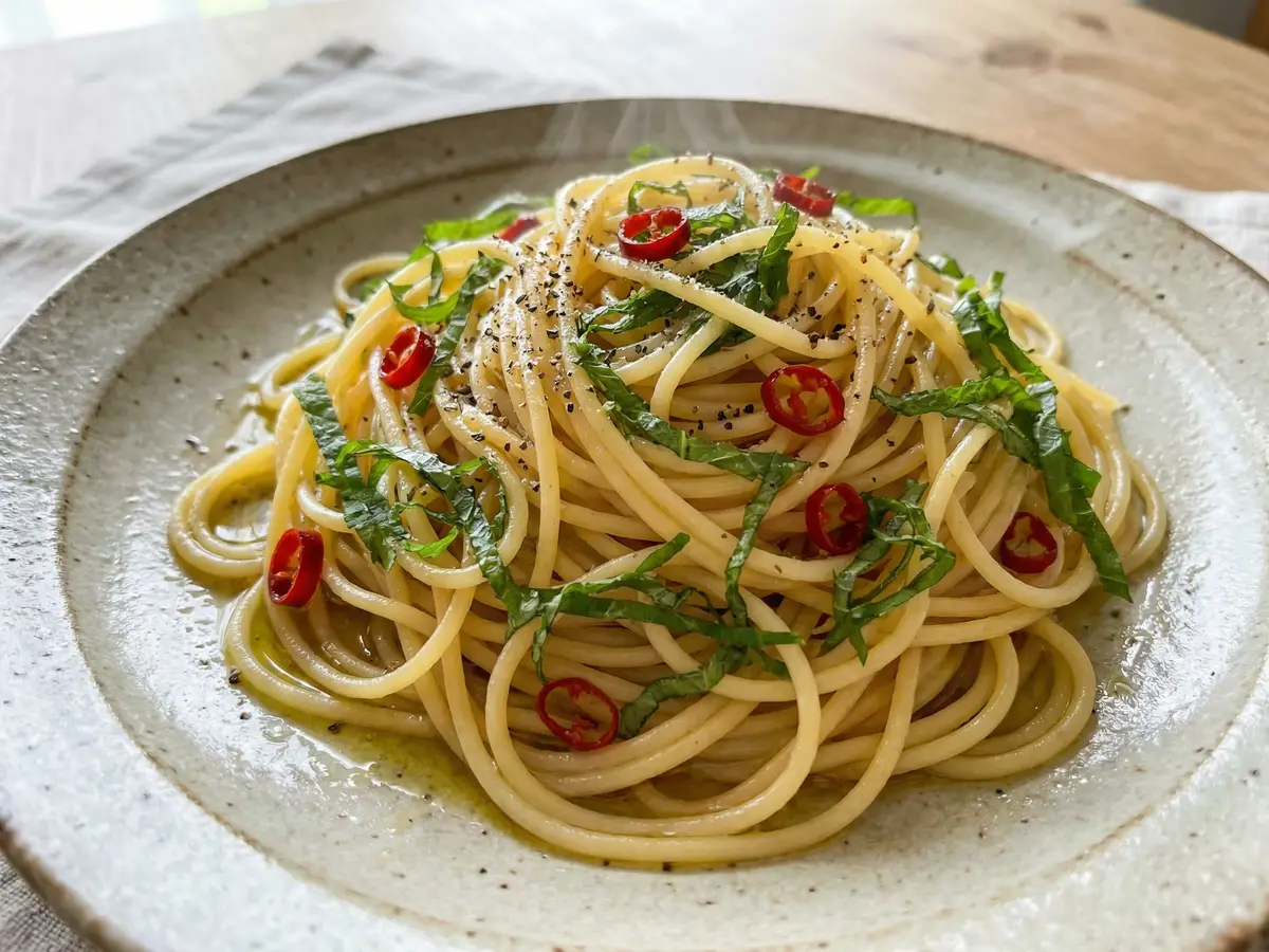大葉のペペロンチーノ