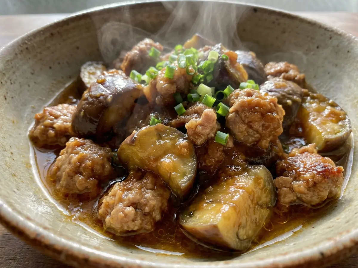 秋なすの豚みそ炒め