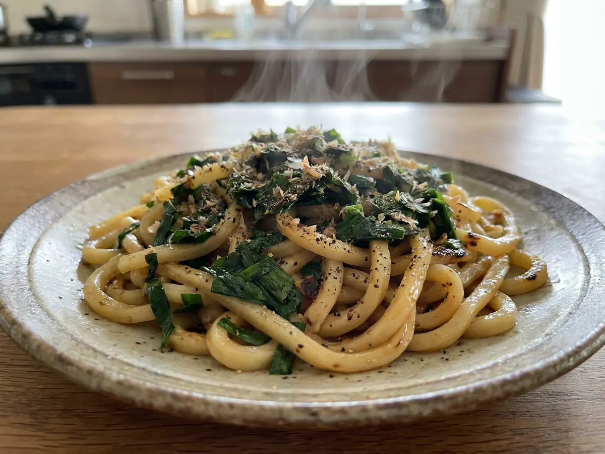 にらだけ炒めうどん