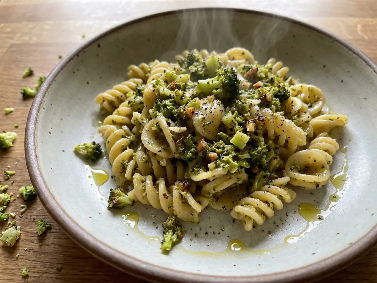削りブロッコリーソースのパスタ