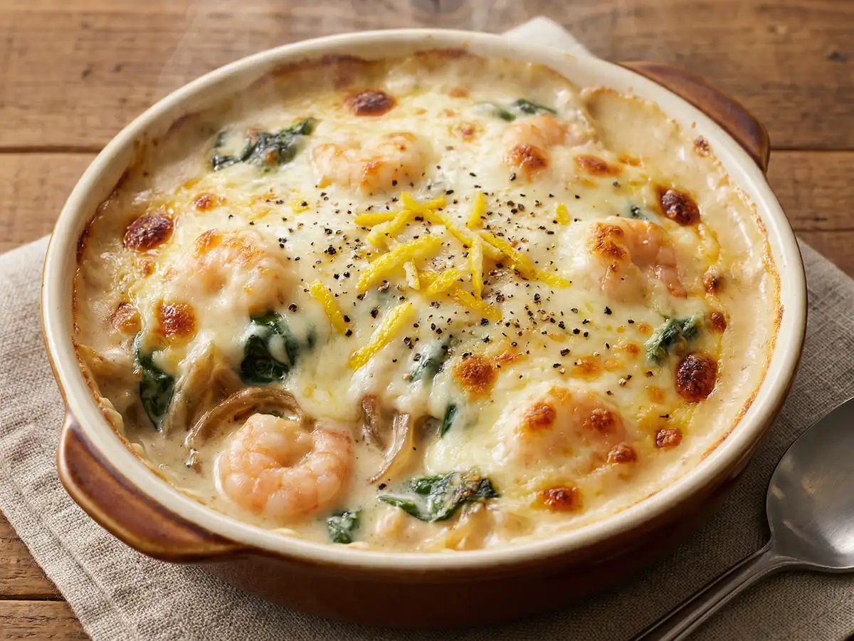 ゆずとえびのクリームドリア