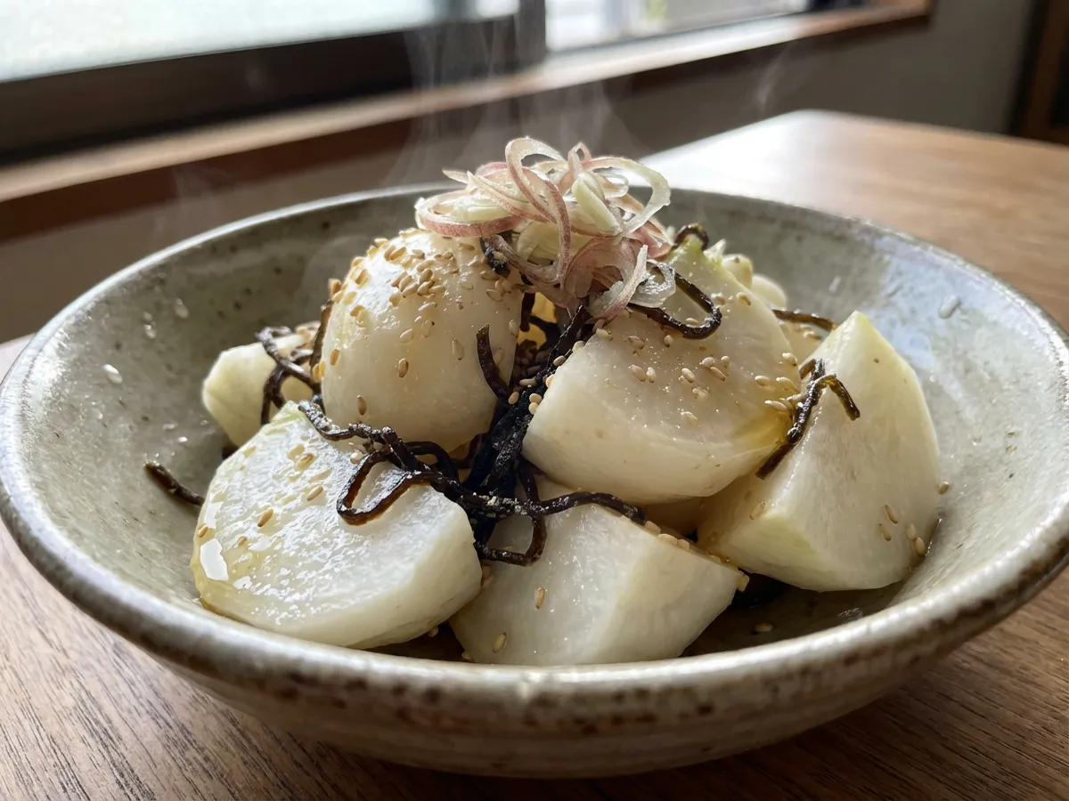 かぶの塩昆布あえ