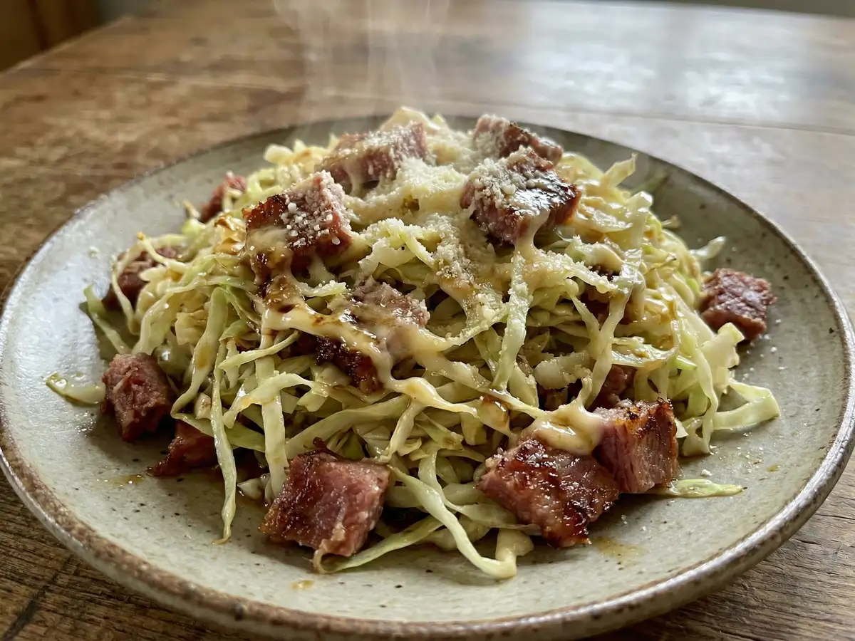 せん切りキャベツのコンビーフ炒め