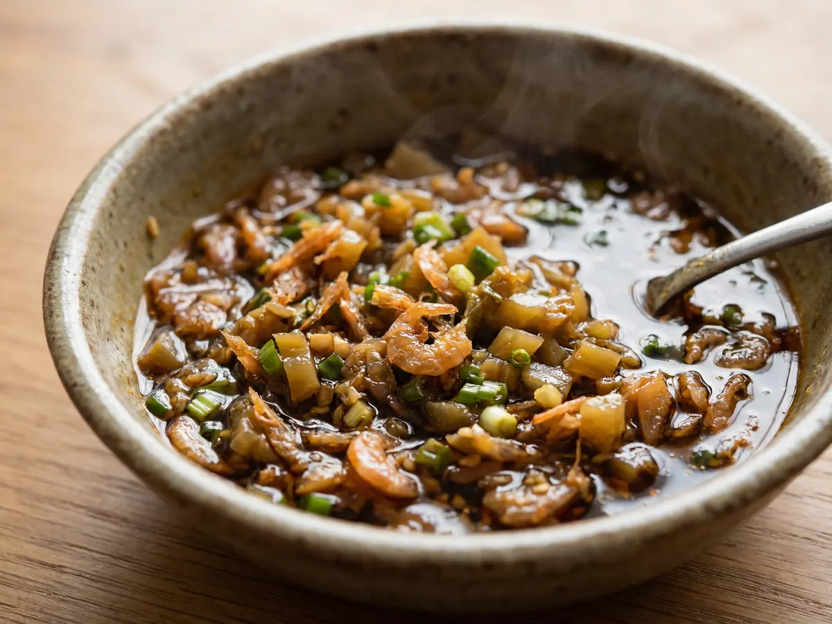 干しえびとザーサイのねぎだれ