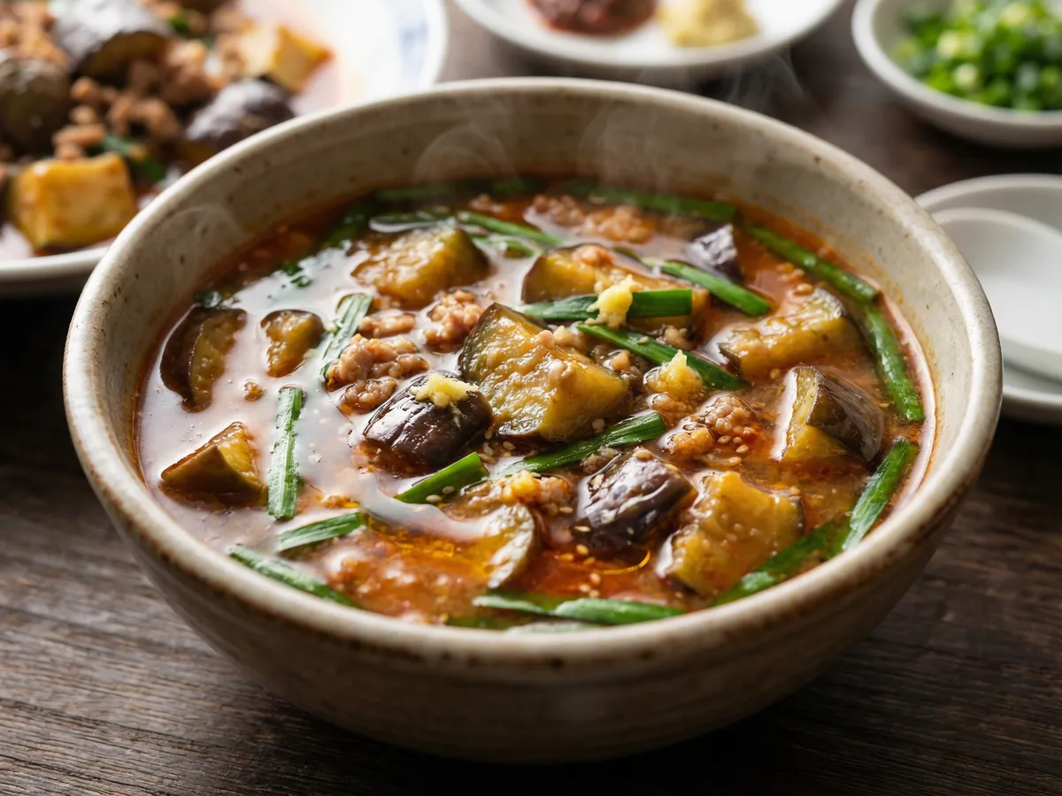 麻婆ナス風中華味噌汁