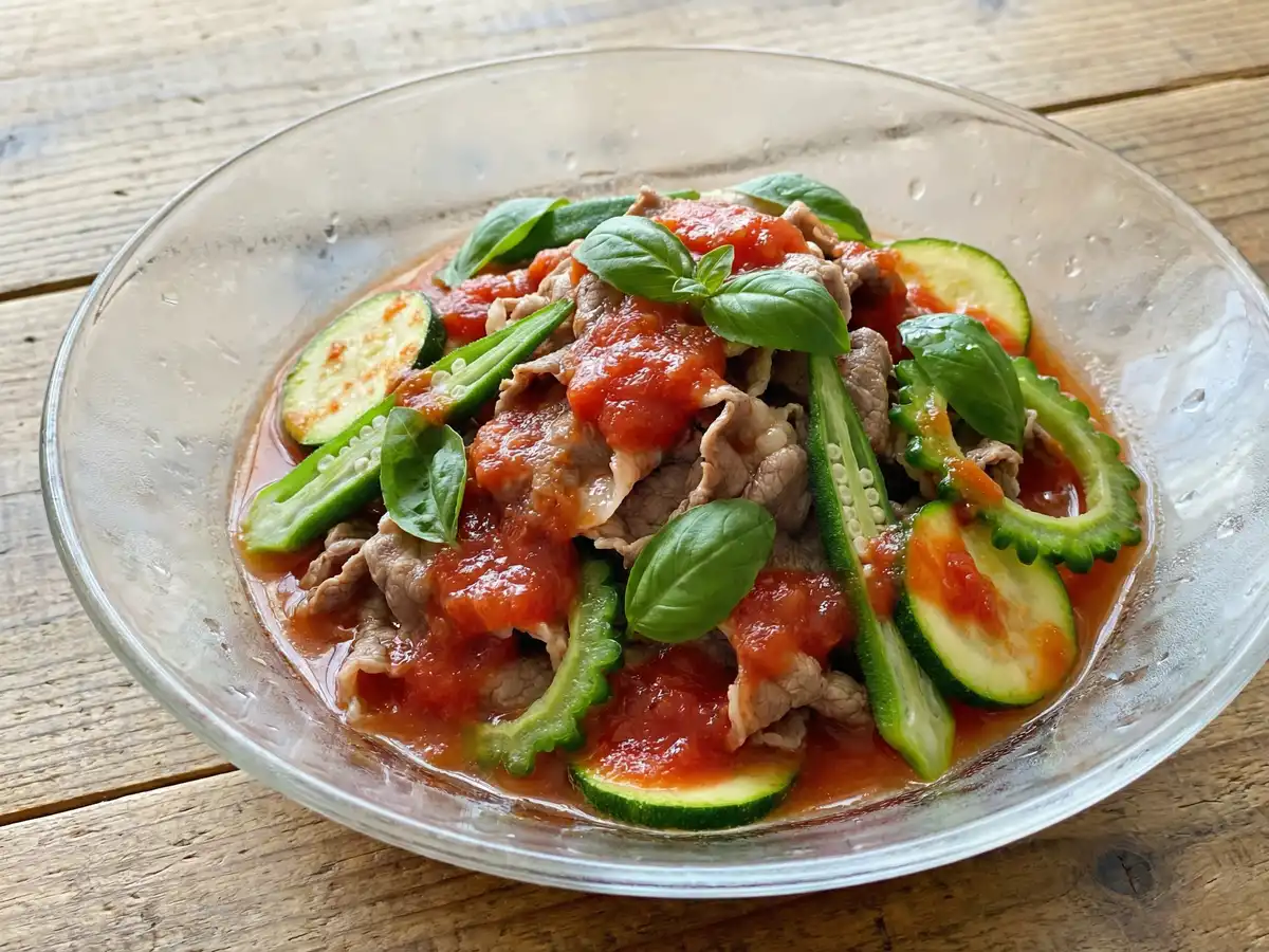 冷やし牛トマ(トマトソースの冷やし牛しゃぶ)