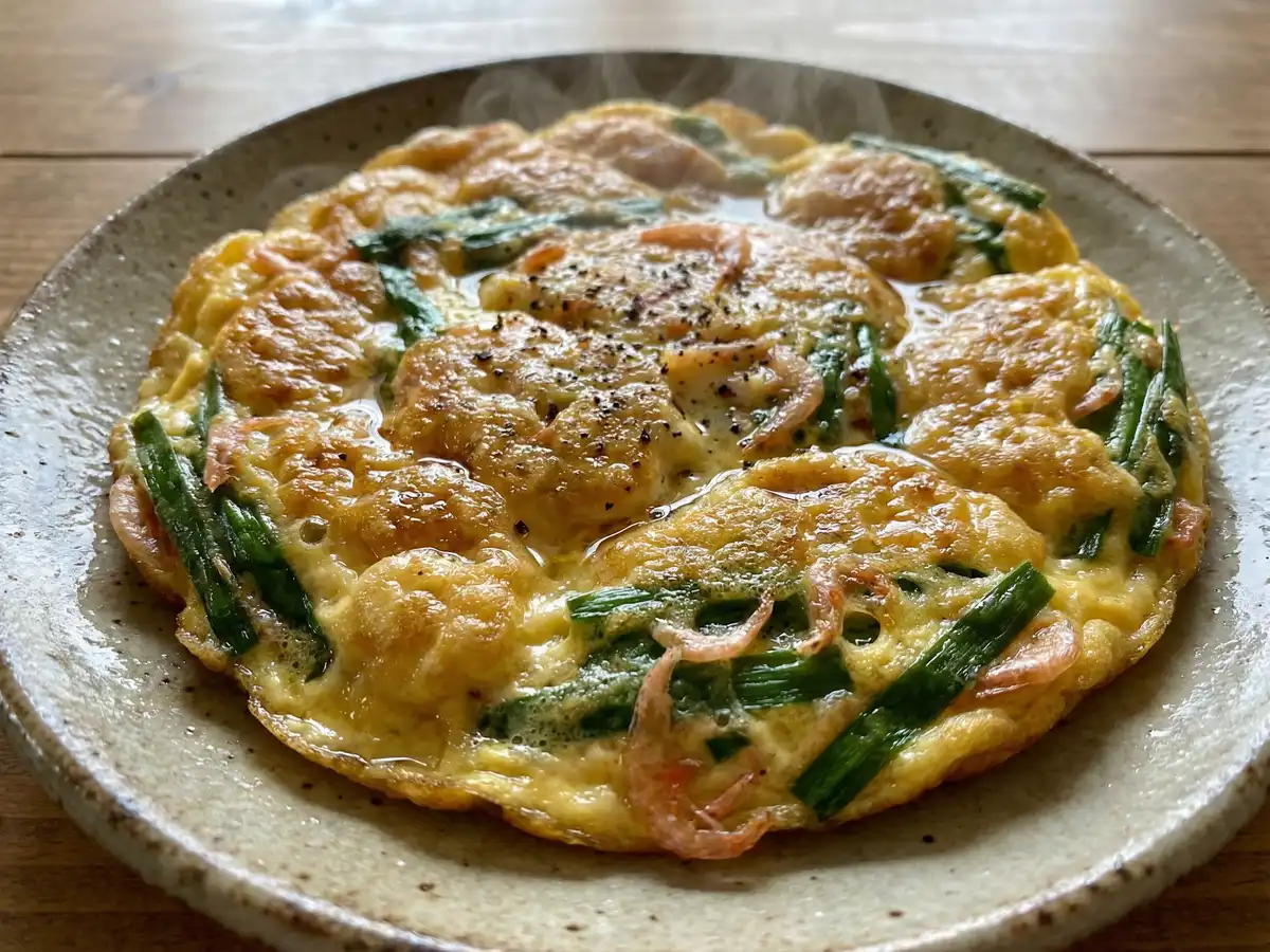 ふわふわニラ玉（ニラ卵包み）