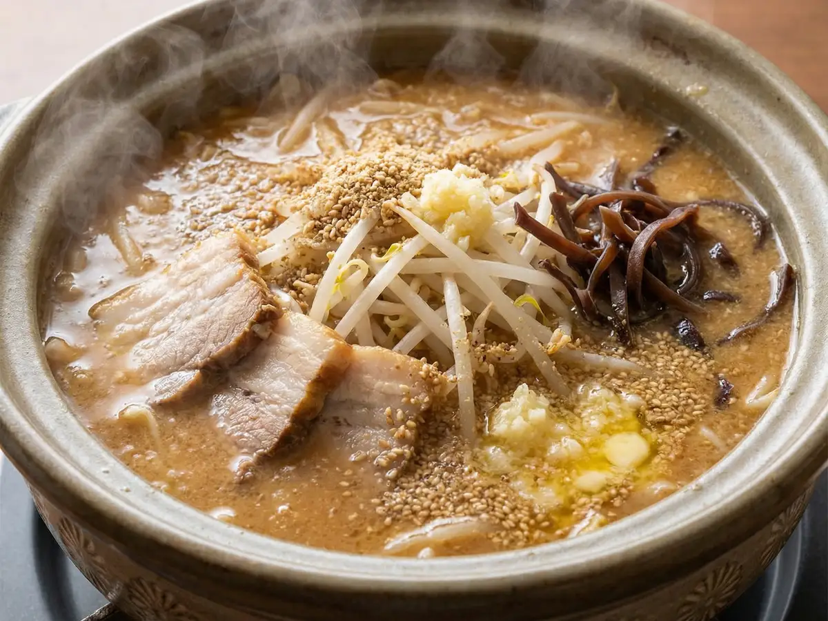 味噌ラーメンの麺なし