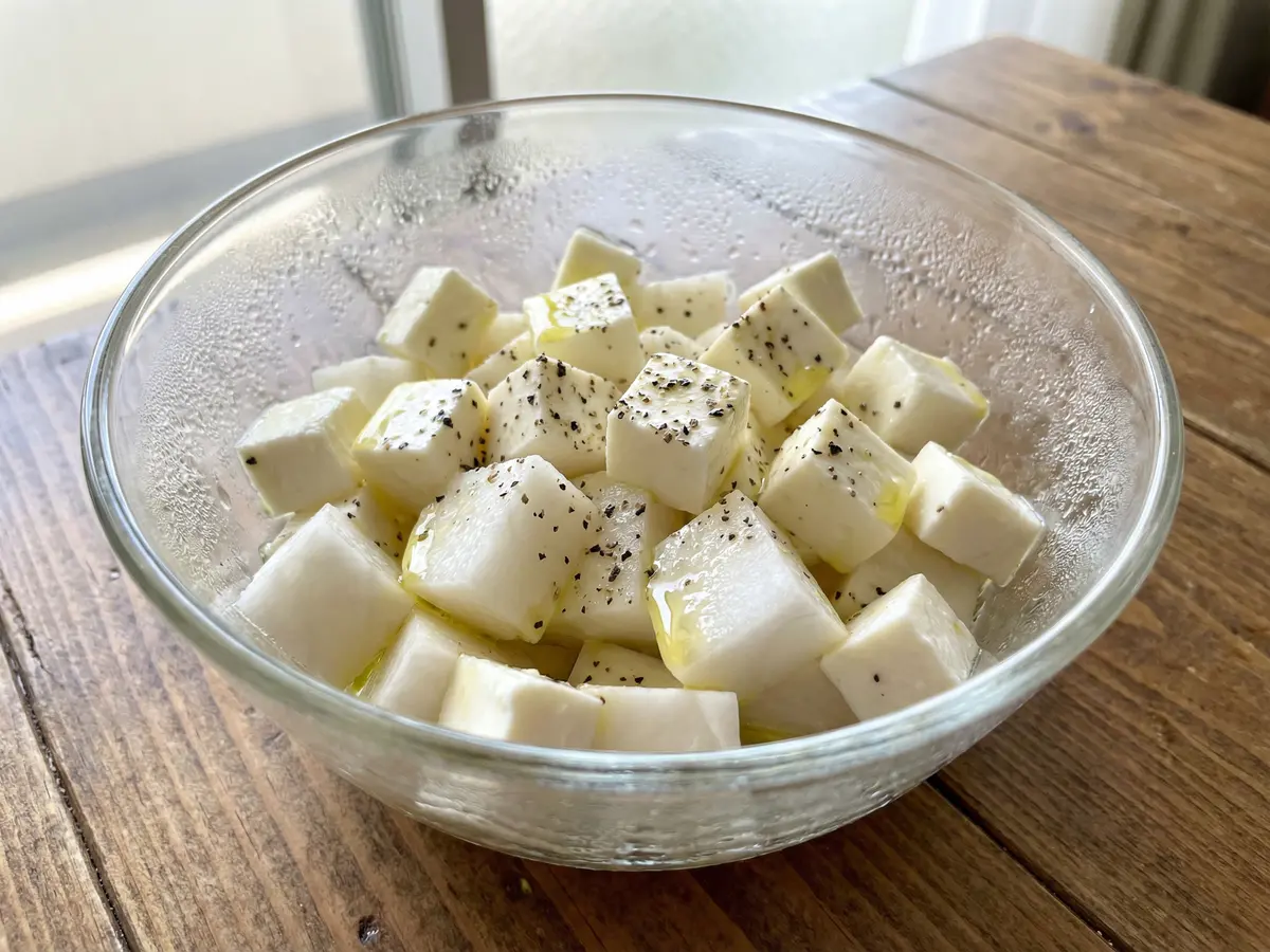 カブとチーズのサラダ（しろしろサラダ）