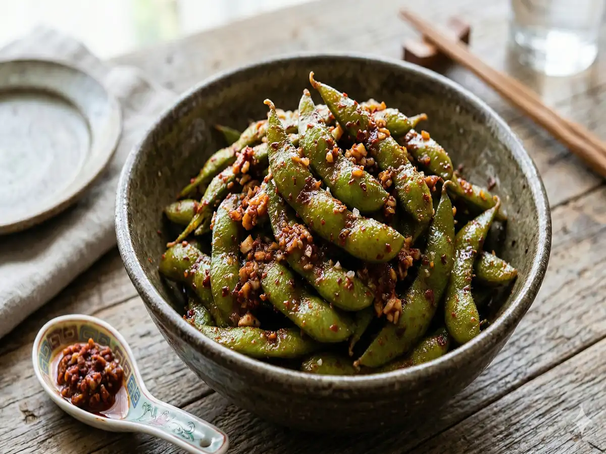 無限ピリ辛枝豆（赤麹のピリ辛大人の枝豆）