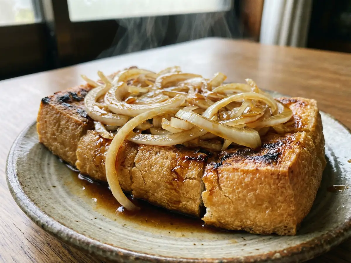 油揚げの新玉ねぎソース作り方