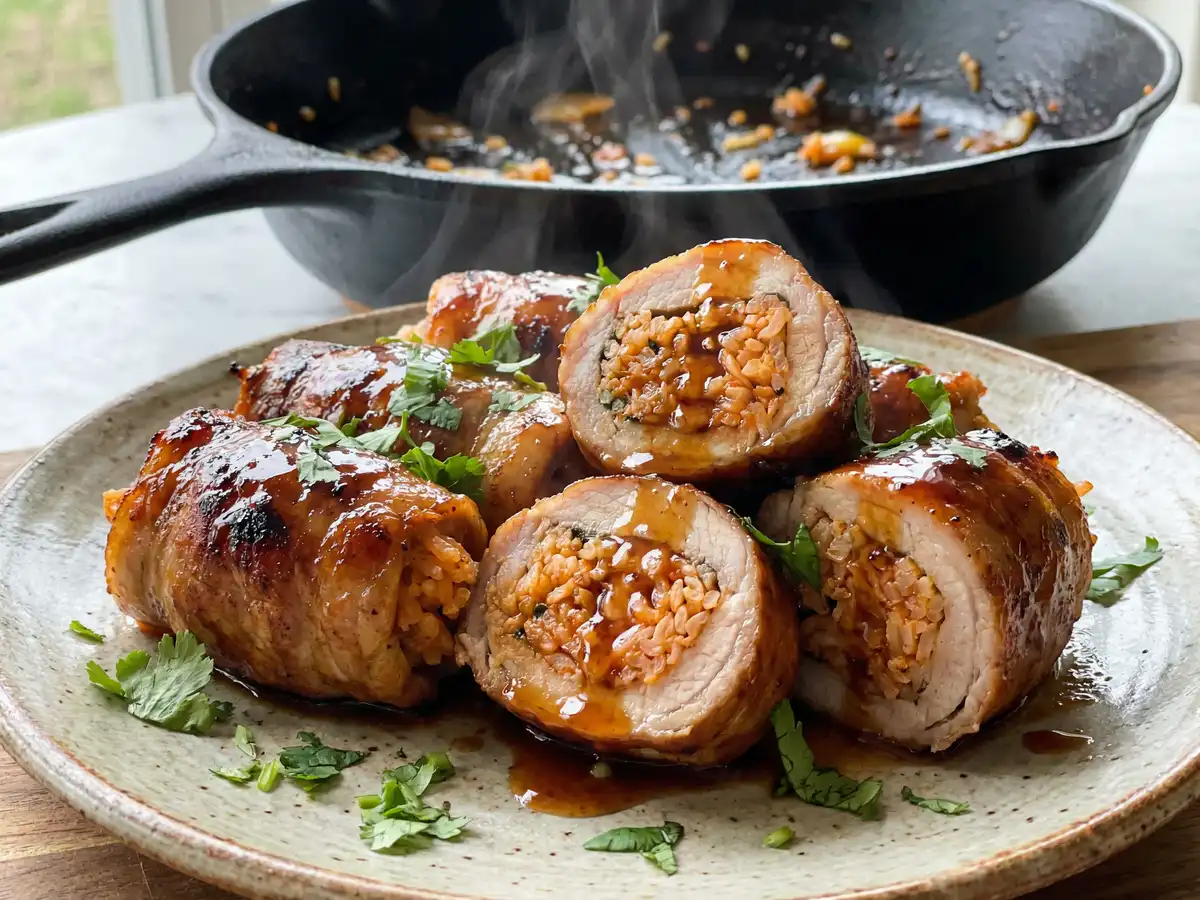 豚キムロール（肉巻き豚キムチ）