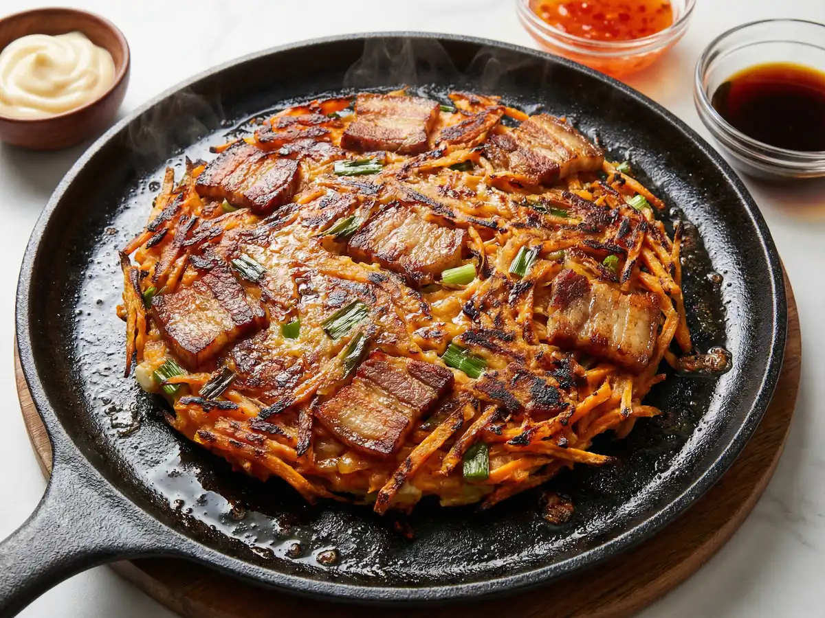 さつまいものお好み焼き風