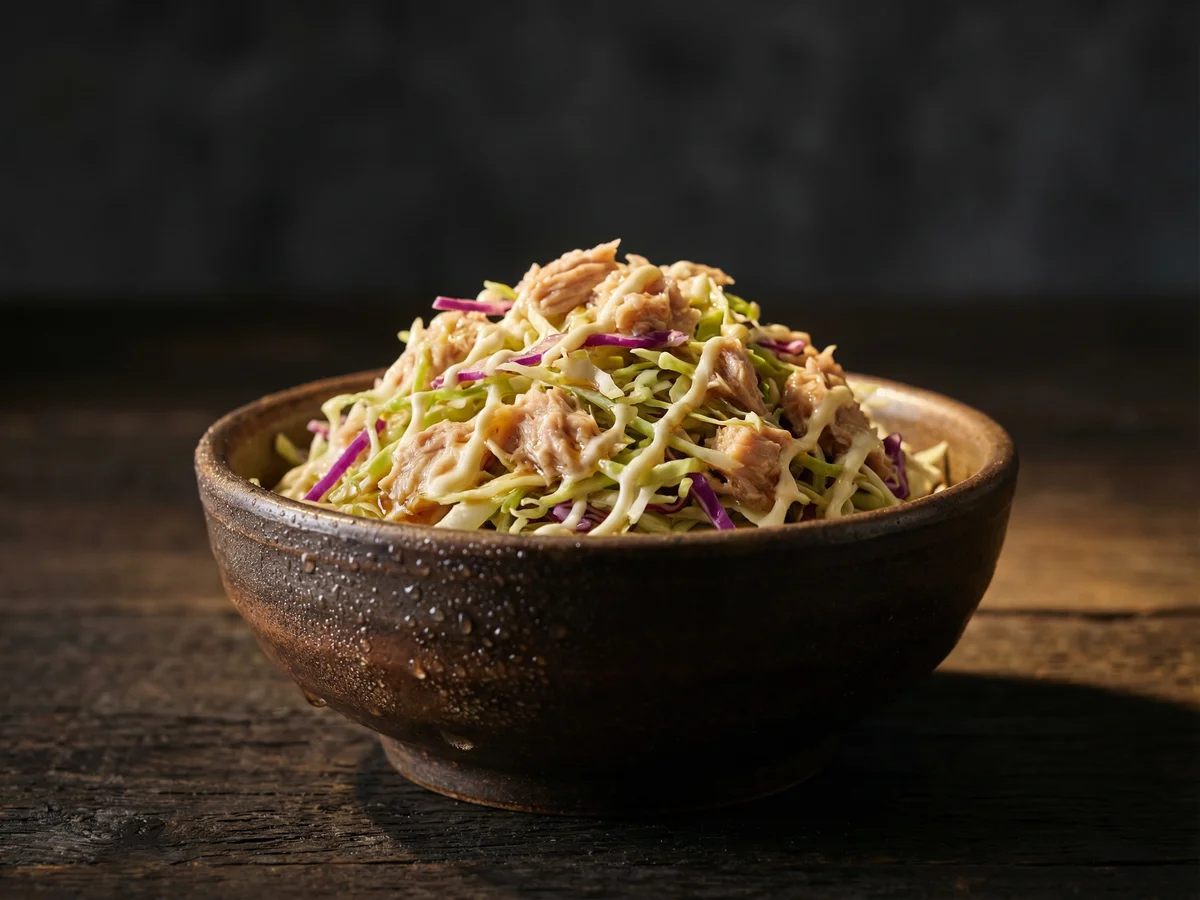 千切りキャベツのツナマヨポン酢