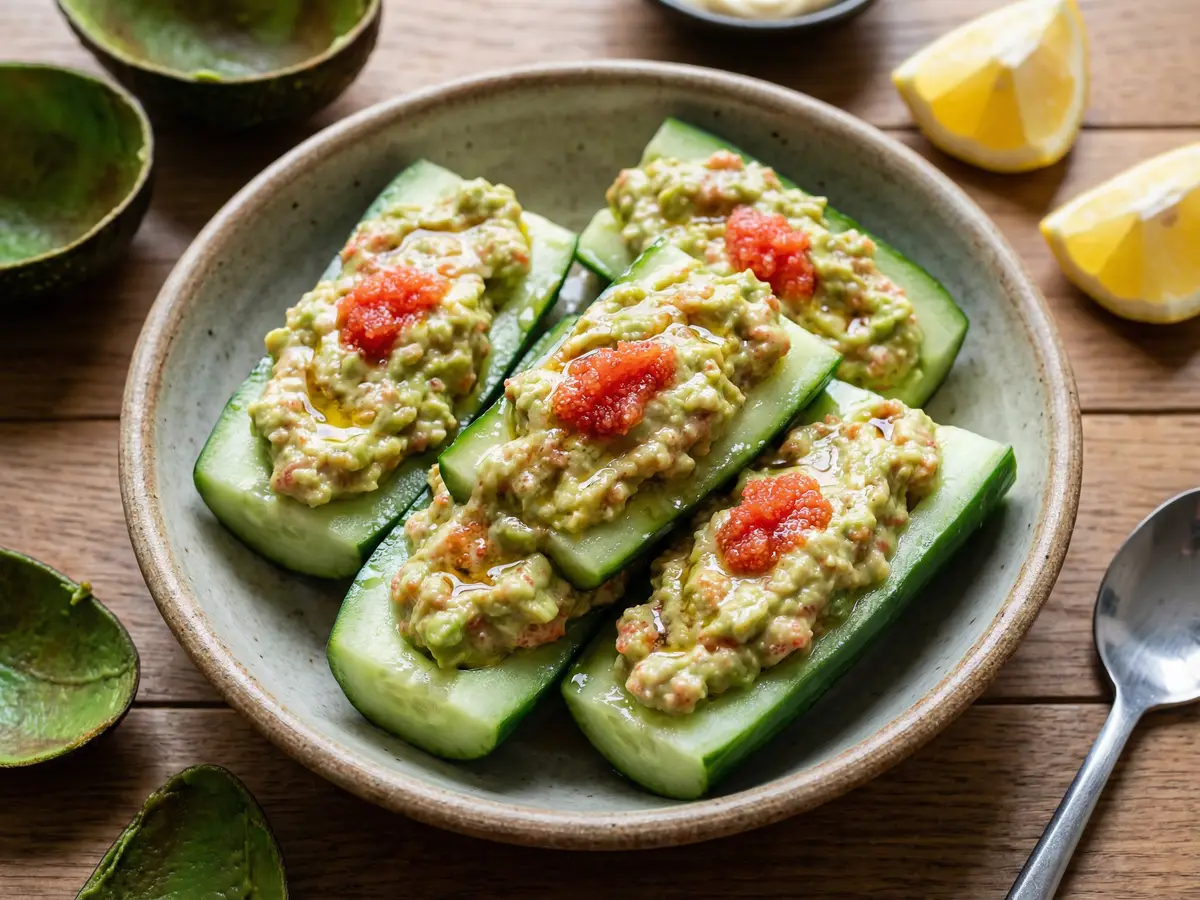 きゅうりのアボカド明太子ディップ