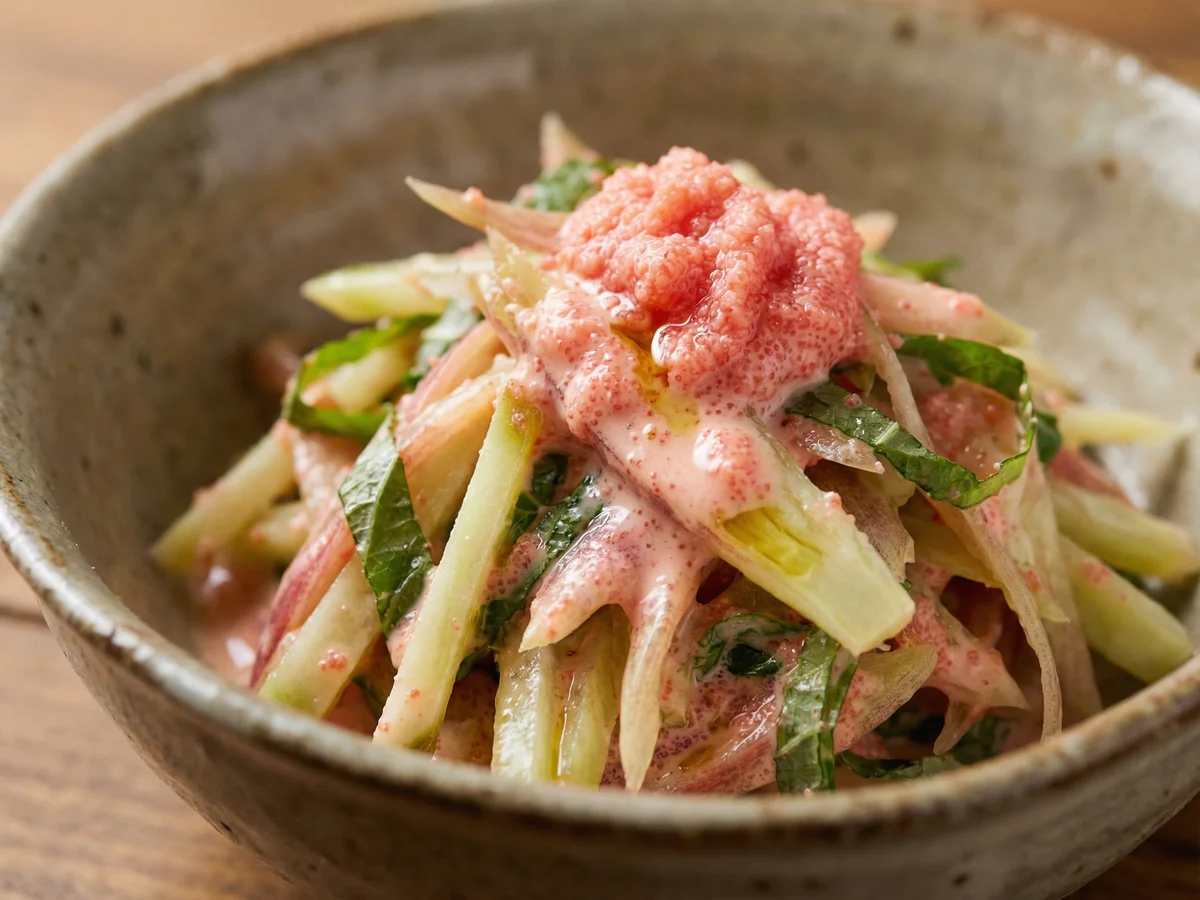 みょうがの明太子和え