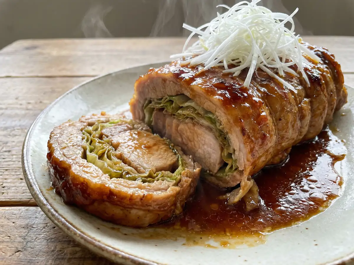 特大レタスの豚巻き