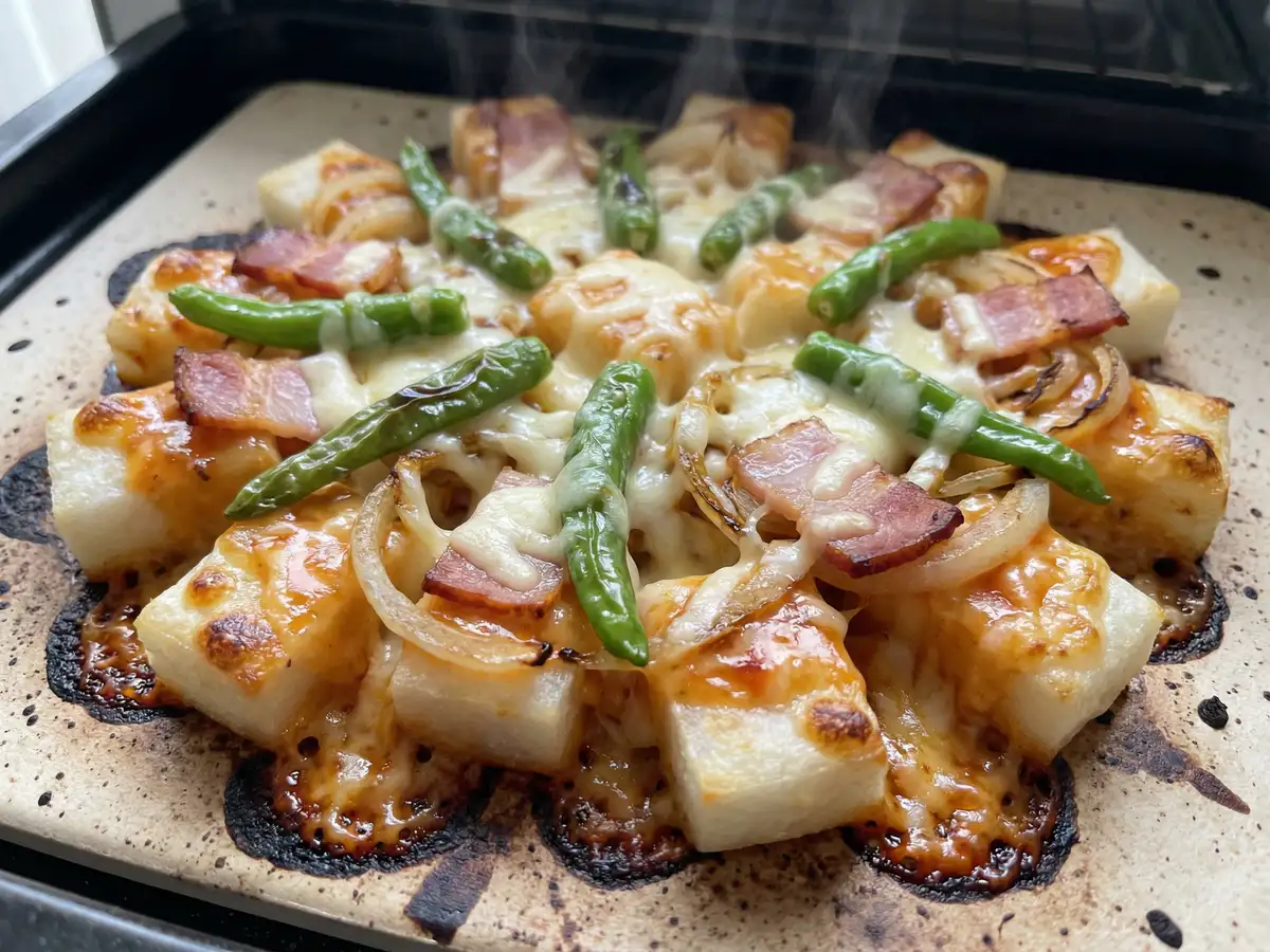 お餅のオーロラピザ