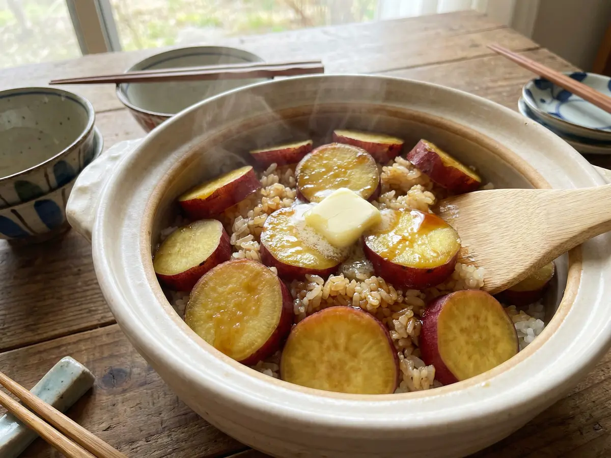バター醤油さつまいもご飯