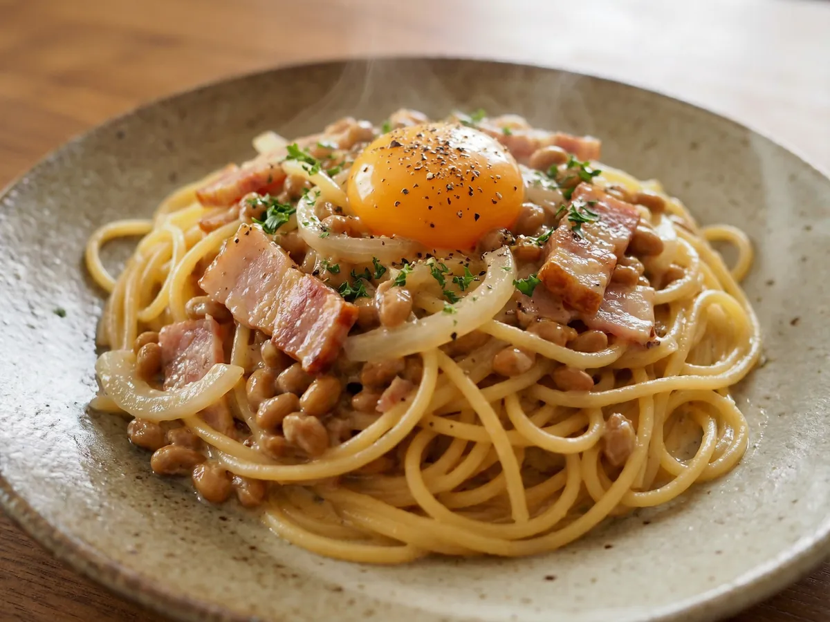 納豆カルボナーラ