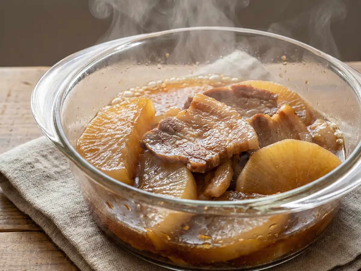 豚バラ大根（レンジで作る）