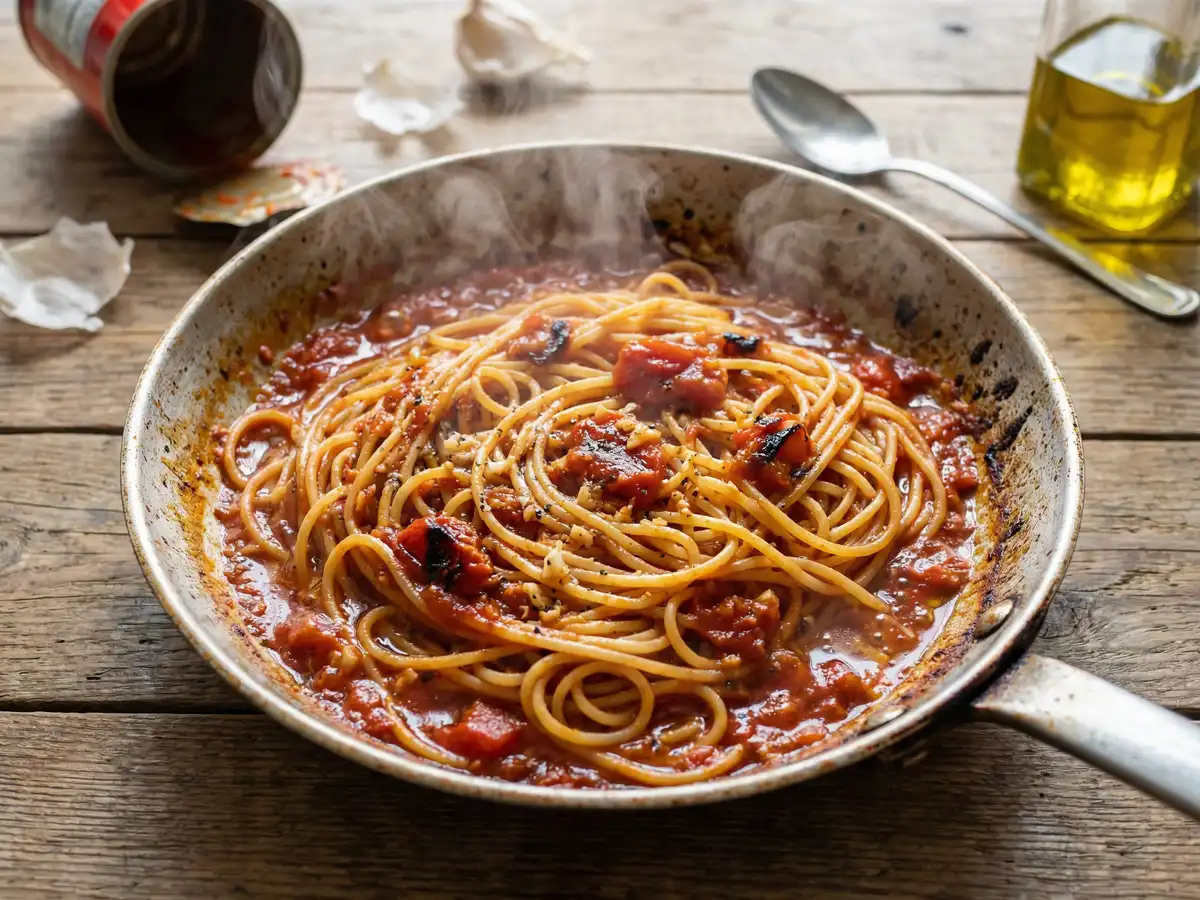 虚無トマトパスタ（ワンパンパスタ）