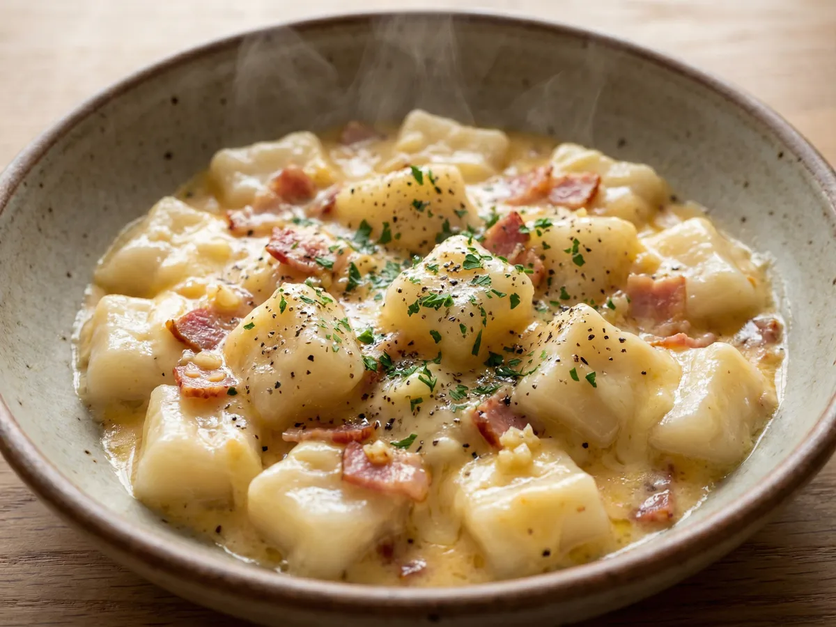 半熟餅カルボナーラ