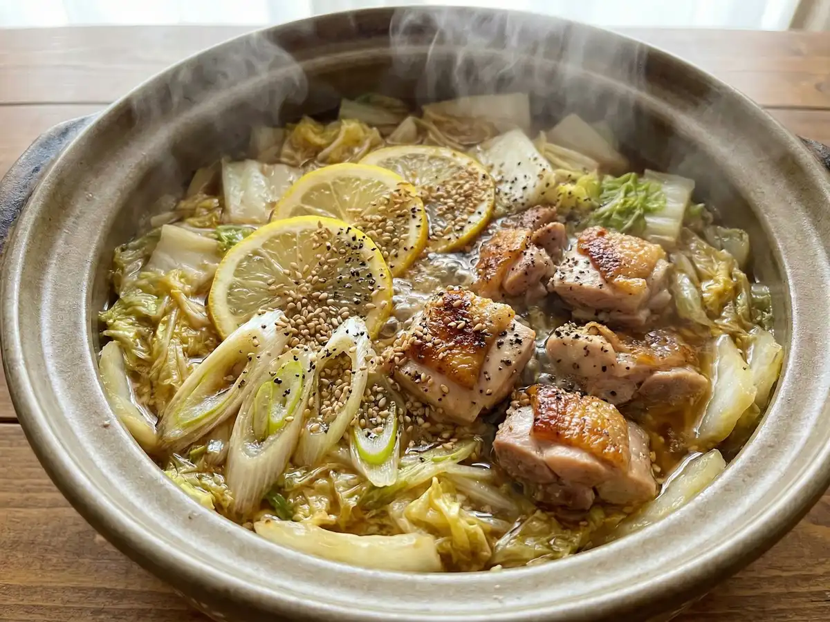 無水ネギ塩ごま油鍋