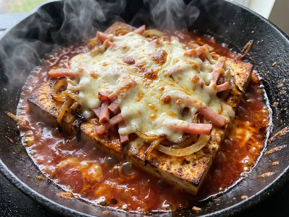 豆腐のトマトピザ