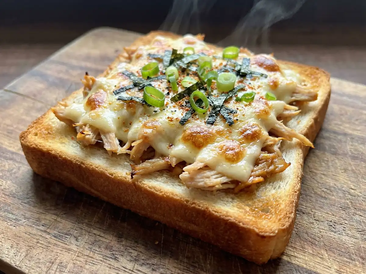 照り焼き風サラダチキントースト