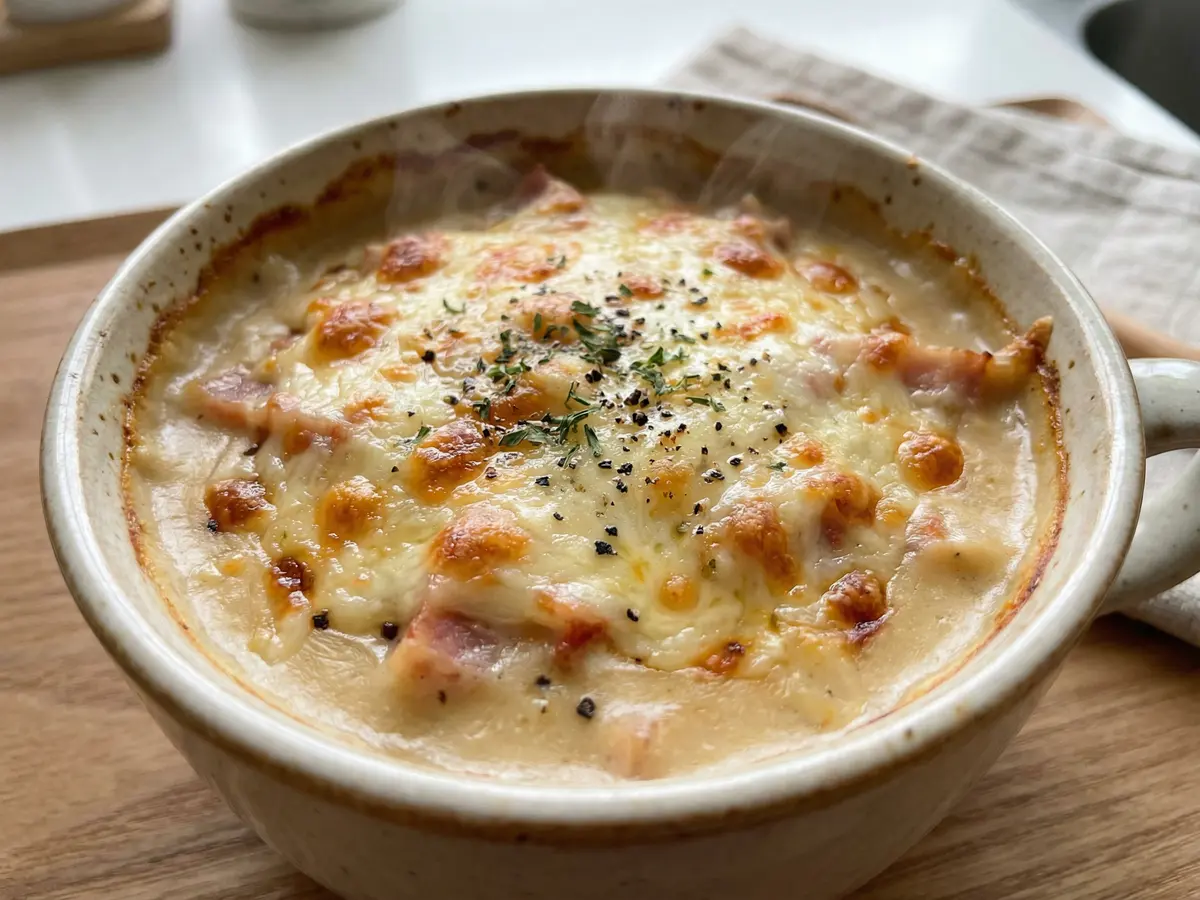 カップスープ豆腐グラタン