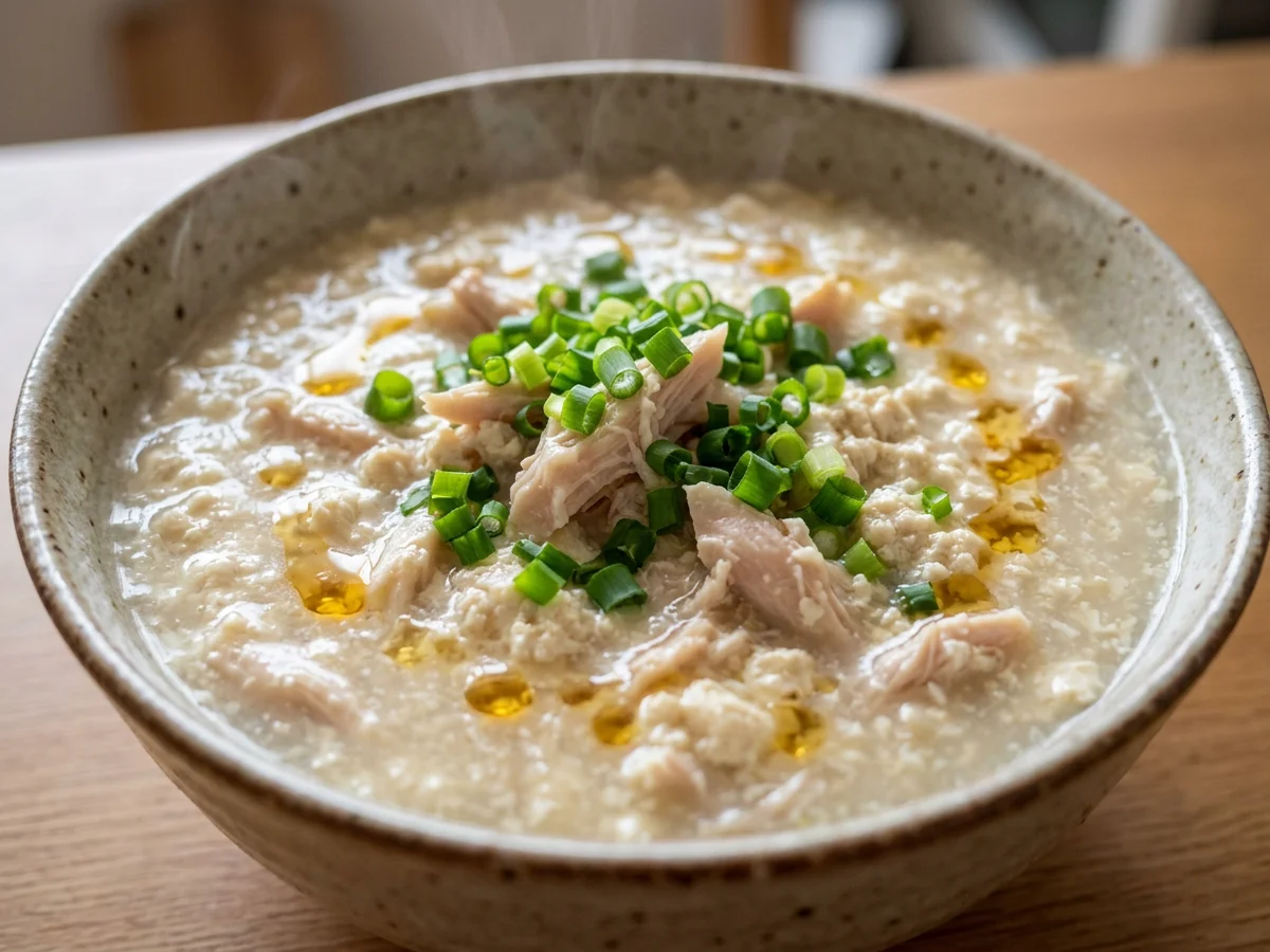 サムゲタン風豆腐中華がゆ