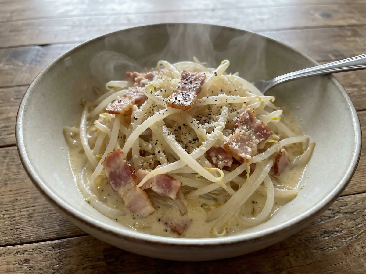 もやしカルボナーラ