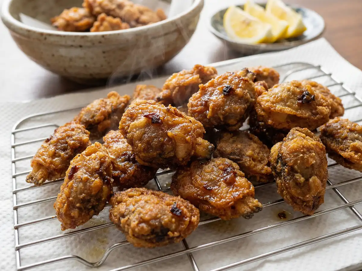 むきあさりの唐揚げ