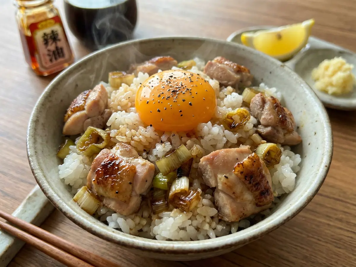 ネギ塩鶏めし