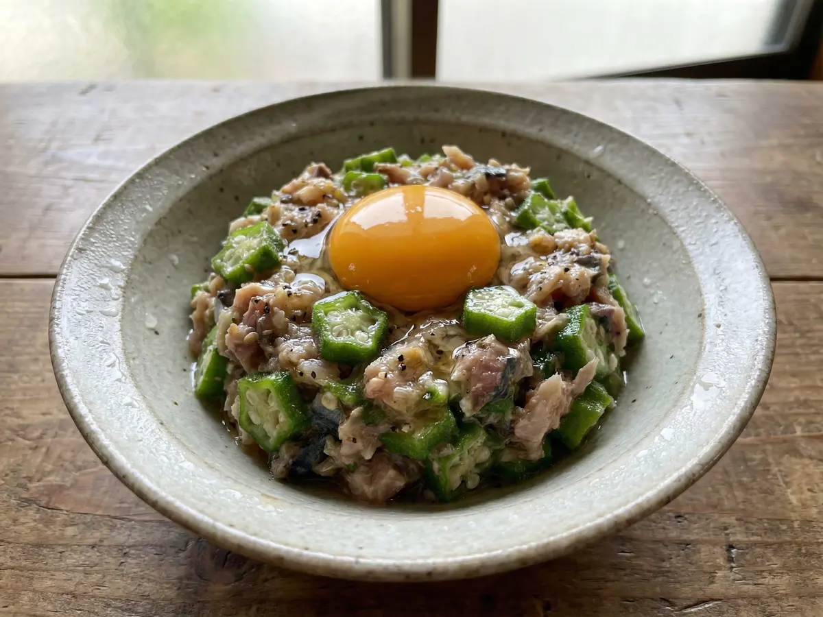 冷凍おくらの塩なめろう