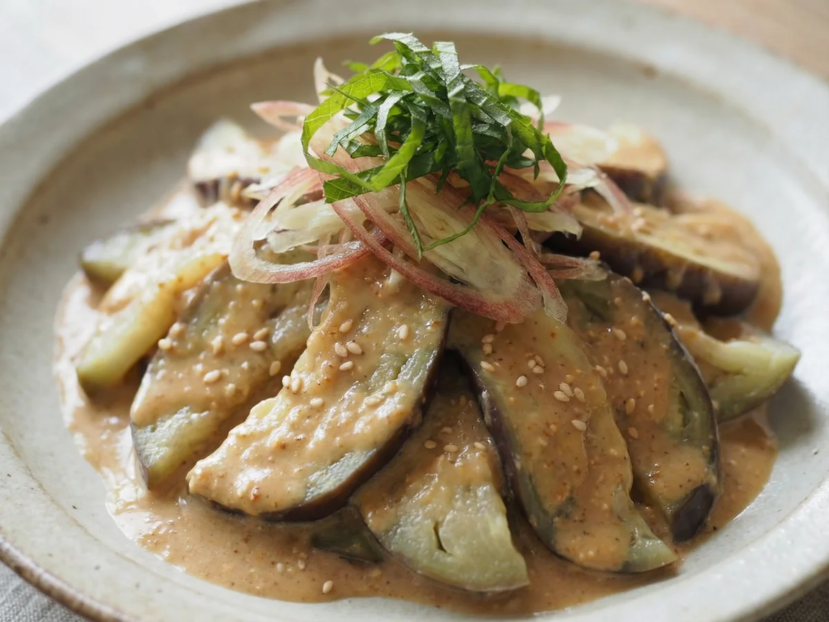 冷やしなすのごまソース