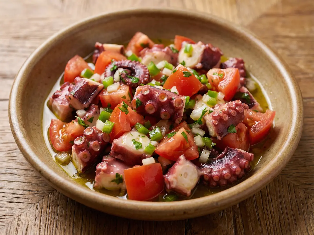 たことトマトのサラダ