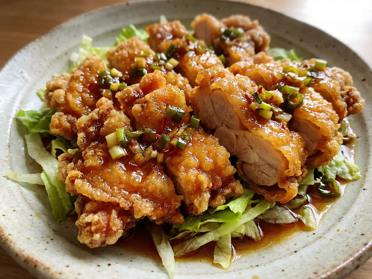 揚げ鶏のねぎソース