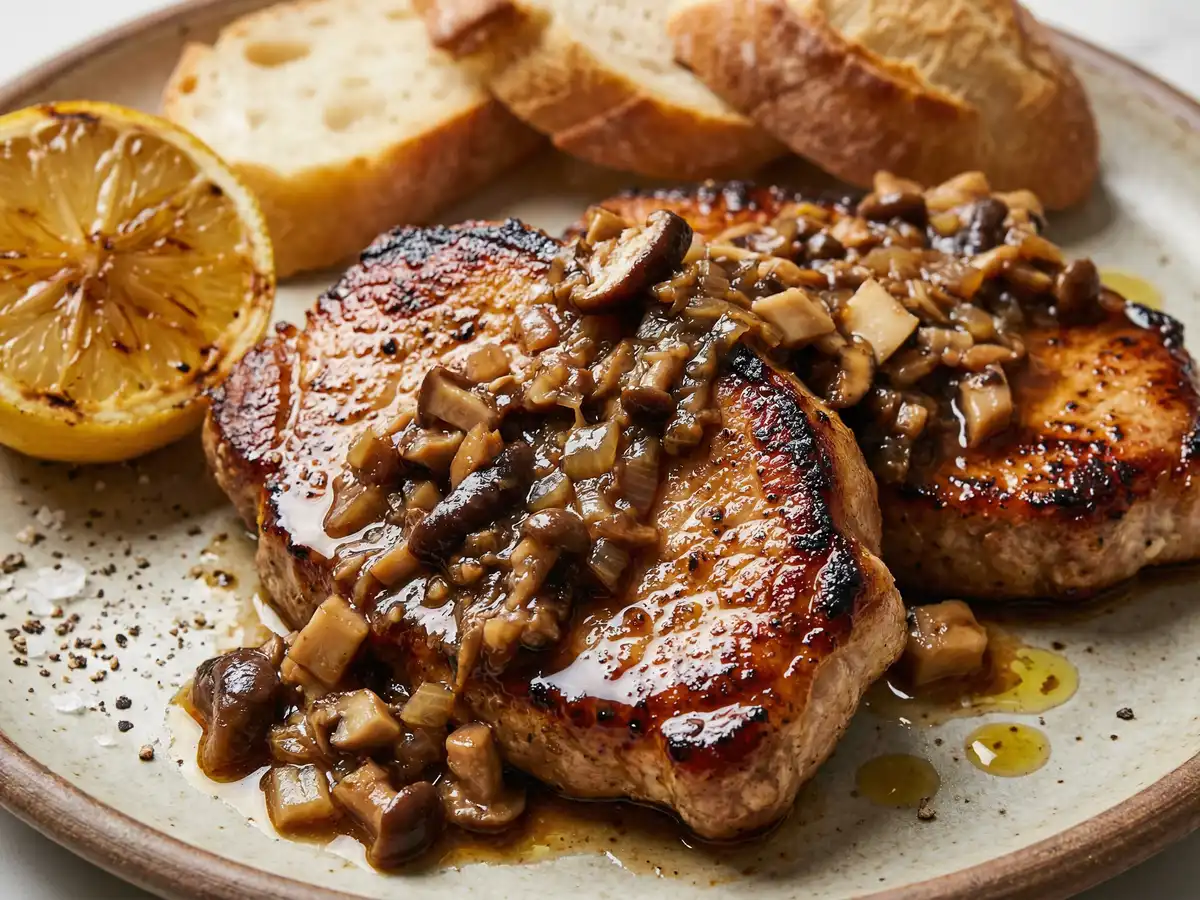 ポークソテー きのこソース