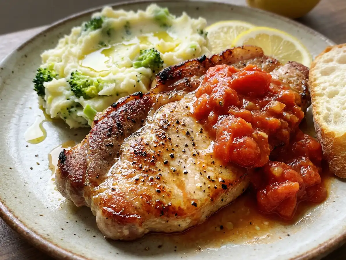 塩豚のソテー マッシュポテト添え