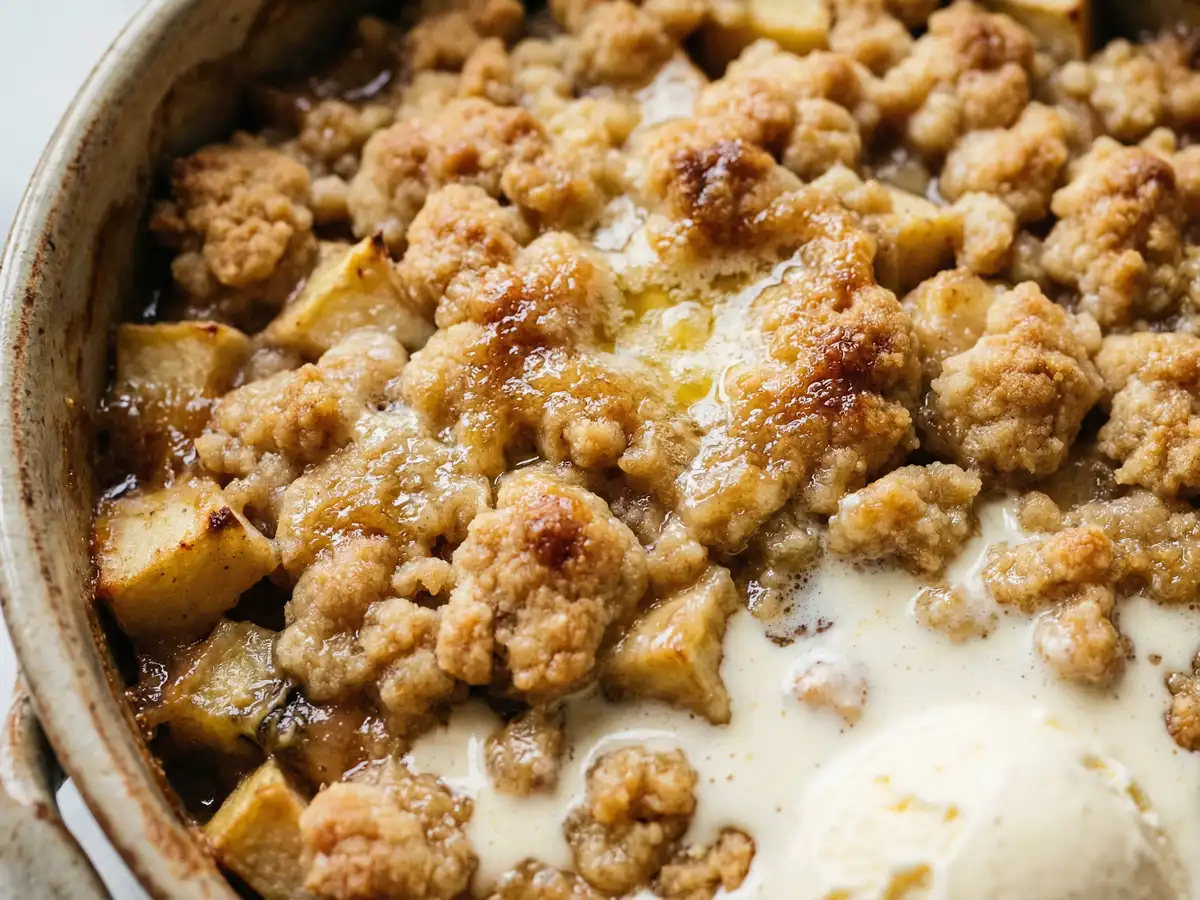 りんごとバナナのクランブル