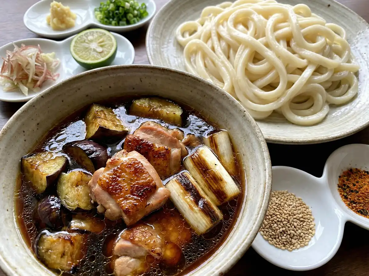 焼き野菜のつけうどん