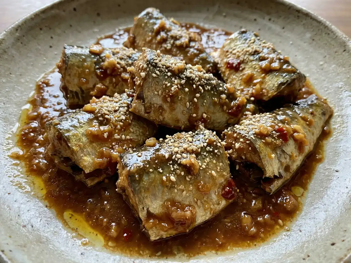 いわしのねぎソース煮