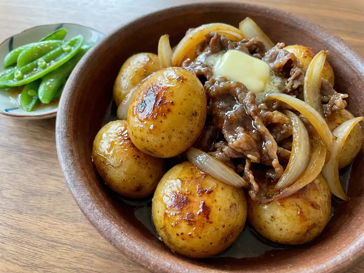 新じゃがと牛肉の甘辛煮