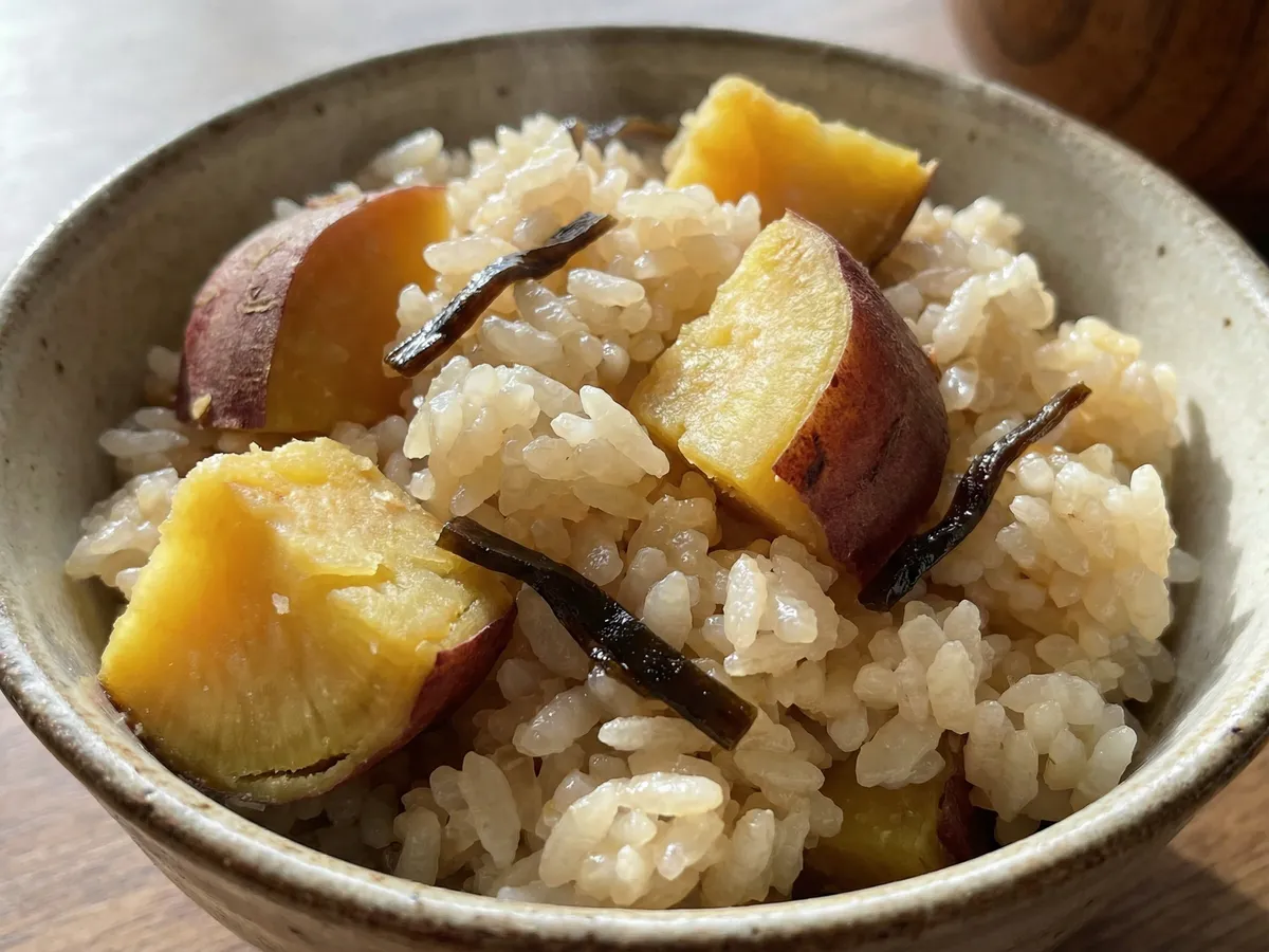 さつまいもと塩昆布のご飯