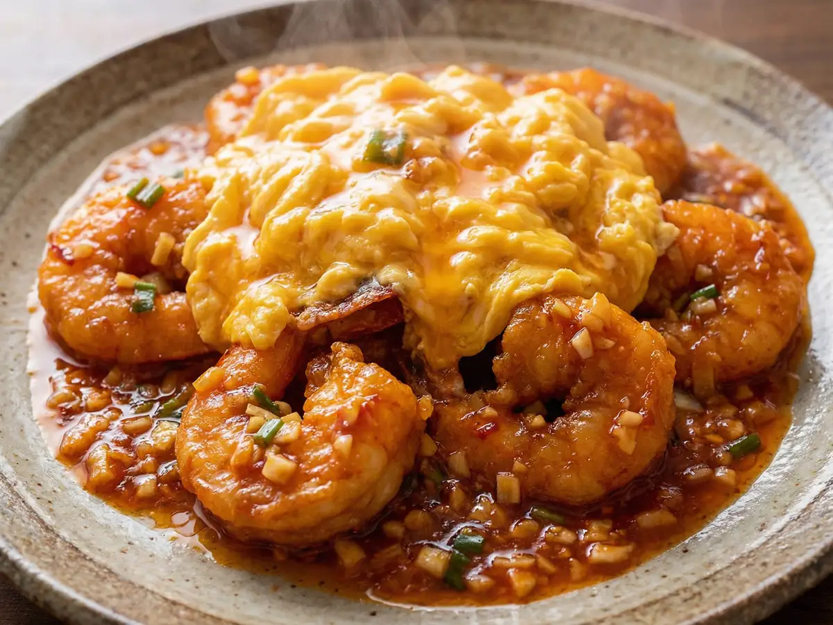 えびのチリソース ふんわり卵のせ