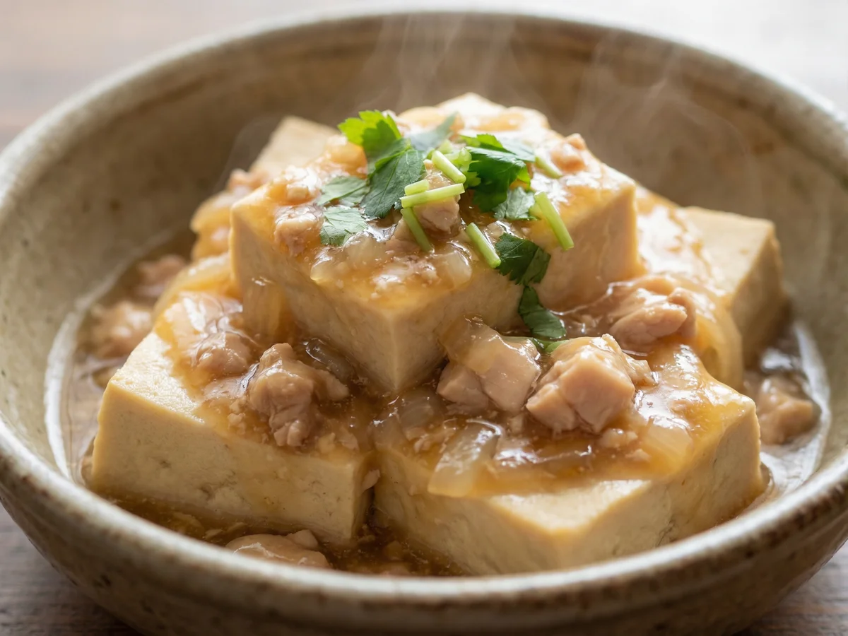 高野豆腐の鶏そぼろあん
