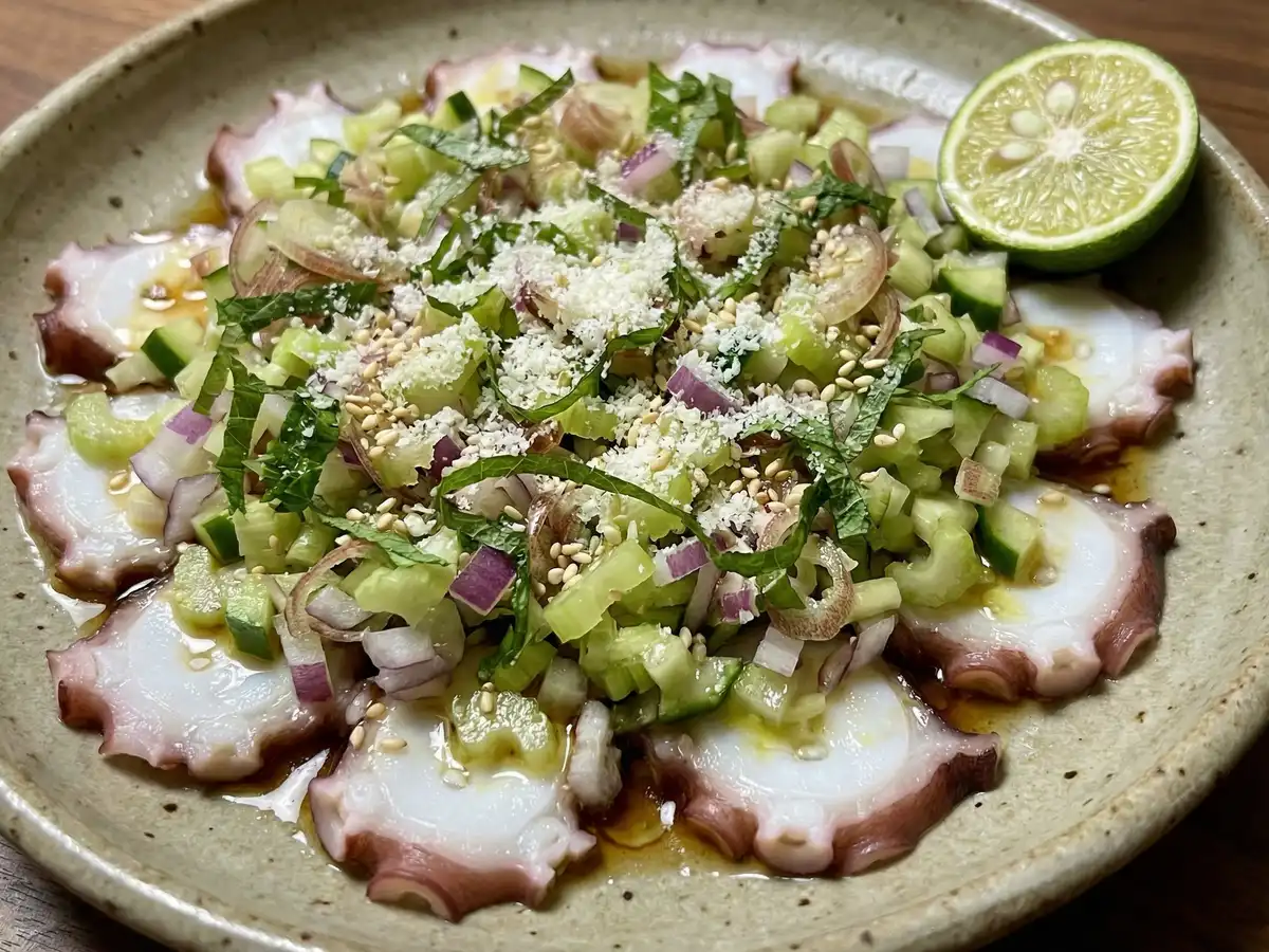 たこの和風カルパッチョ